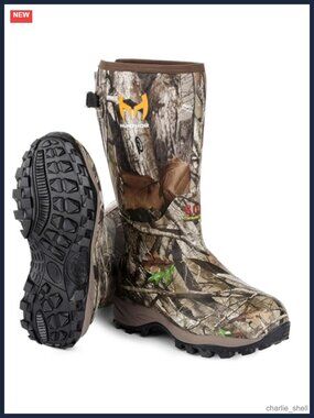 Men's 800g Insulated Waterproof Rubber Hunting Boots Warm Winter